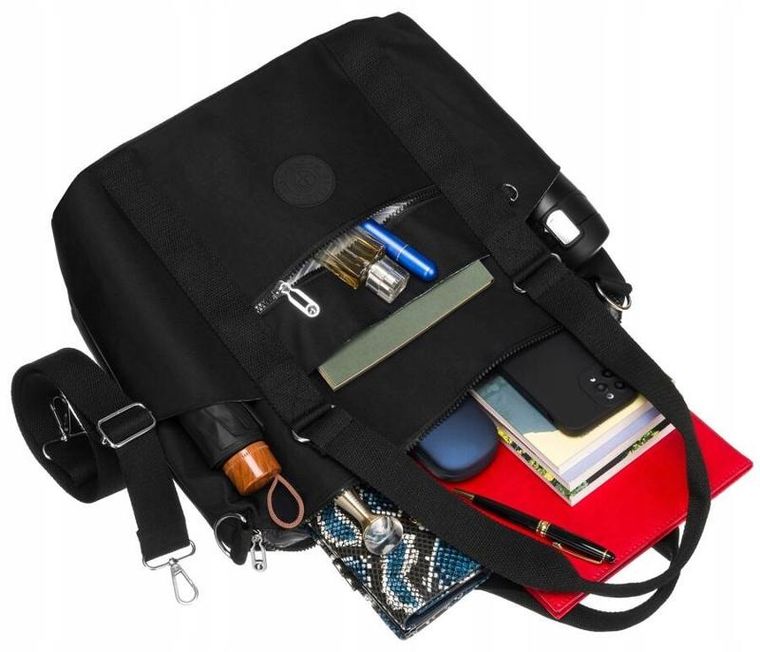 Torebka shopper, czarna, Peterson