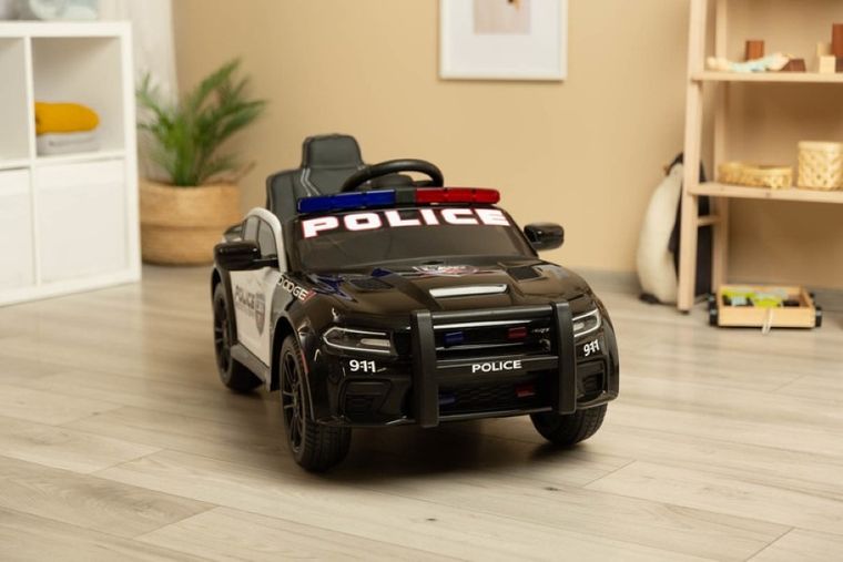 Toyz, Dodge Charger, Policja, pojazd na akumulator, czarny