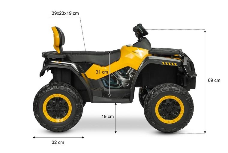 Toyz, Rush, pojazd na akumulator, yellow