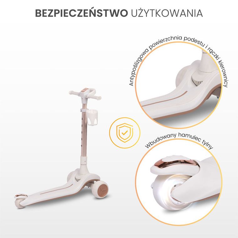 Toyz, Satura, hulajnoga 3-kołowa, white