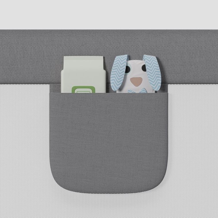 Tulano, Cover 30, barierka ochronna na łóżko, grey, 200 cm