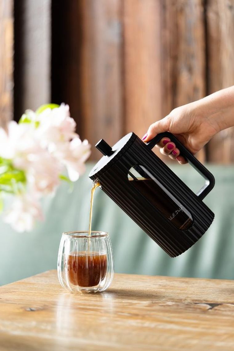 Vialli Design, zaparzacz do kawy i herbaty, 1000 ml, Livio czarny