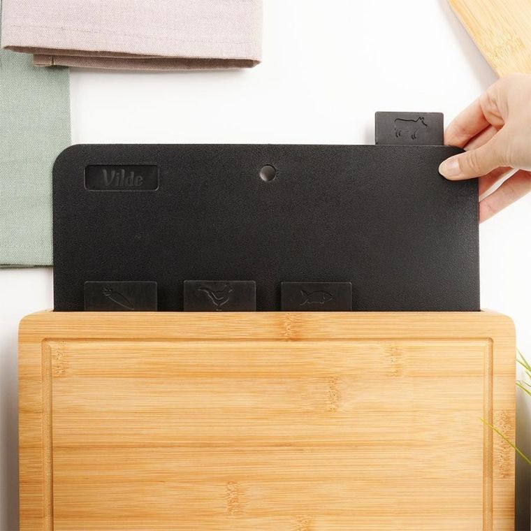 Vilde, deski do krojenia ze stojakiem, 5 elementów