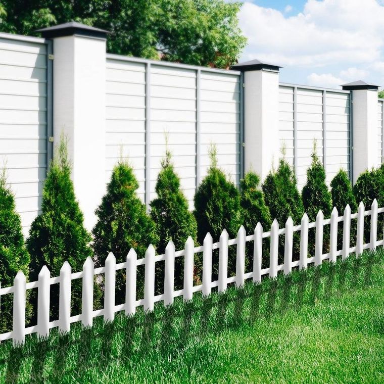 Vilde, płotek ogrodowy biały 30-30 cm 10 szt.