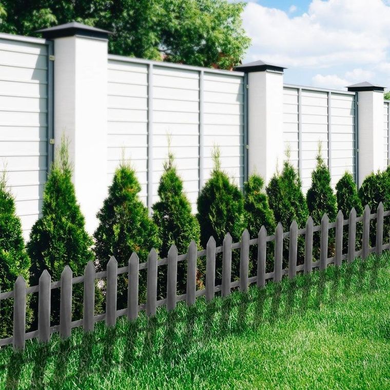 Vilde, płotek ogrodowy, grafitowy, 30-30 cm, 10 szt.