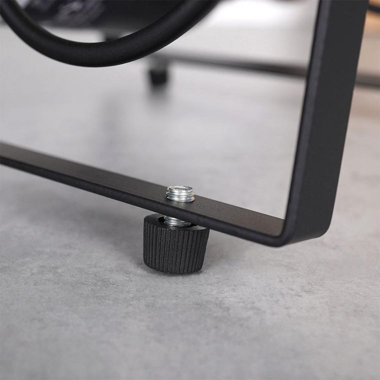 Vilde, stojak na wino, metalowy czarny, 6 butelek, 21-38 cm