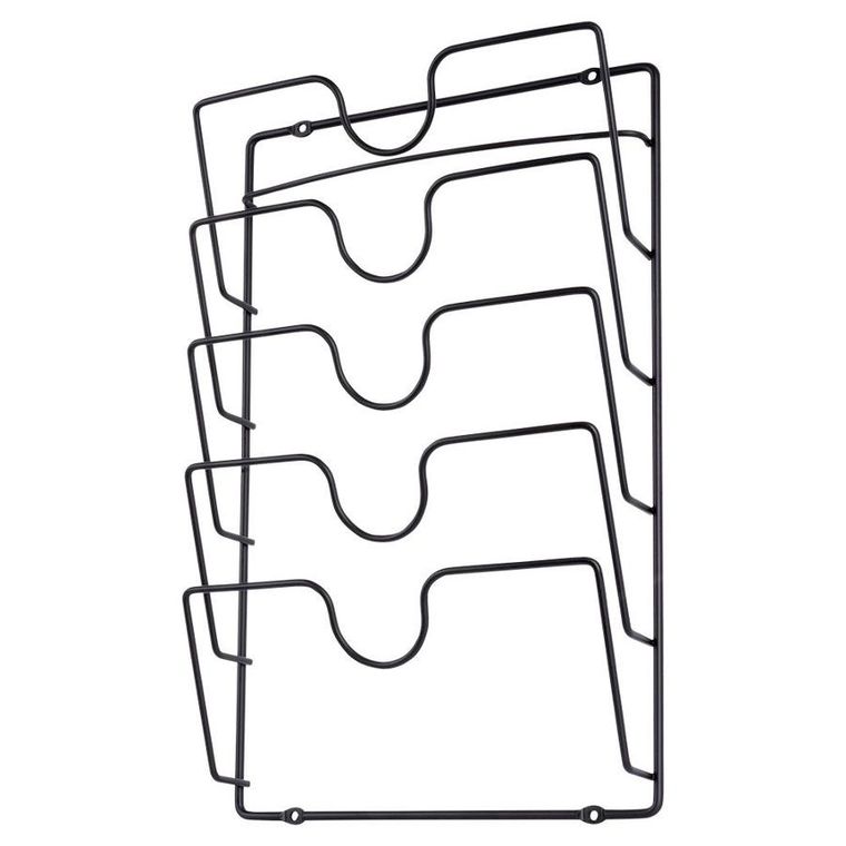 Vilde, wieszak na pokrywki, metalowy, czarny