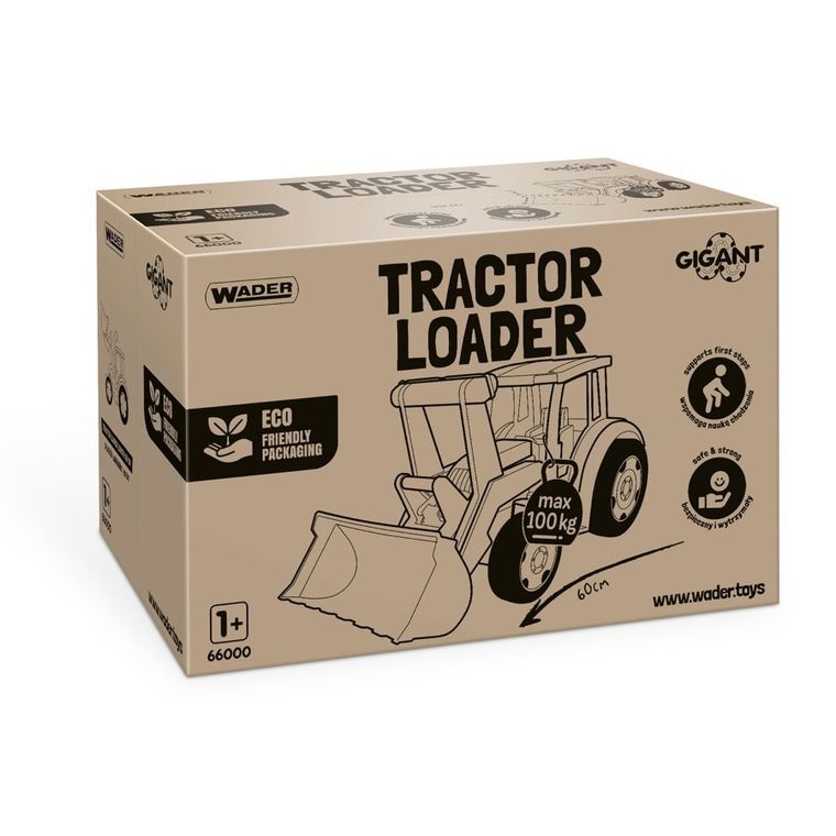 Wader, Gigant, traktor ładowarka, czerwono żółty, 60 cm