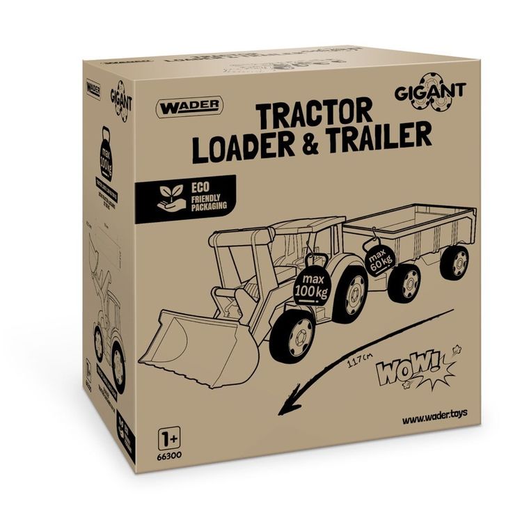Wader, Gigant, traktor ładowarka z przyczepą