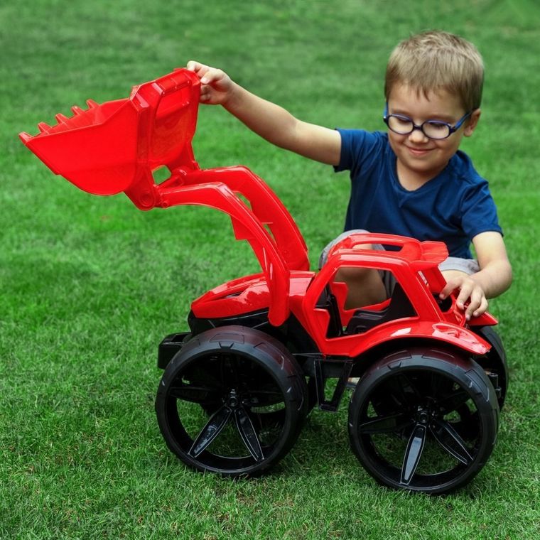 Wader, Maximus, spychacz, czerwony, 68 cm