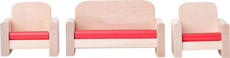 Woodyland, drewniany domek dla lalek z akcesoriami, 2-piętrowy