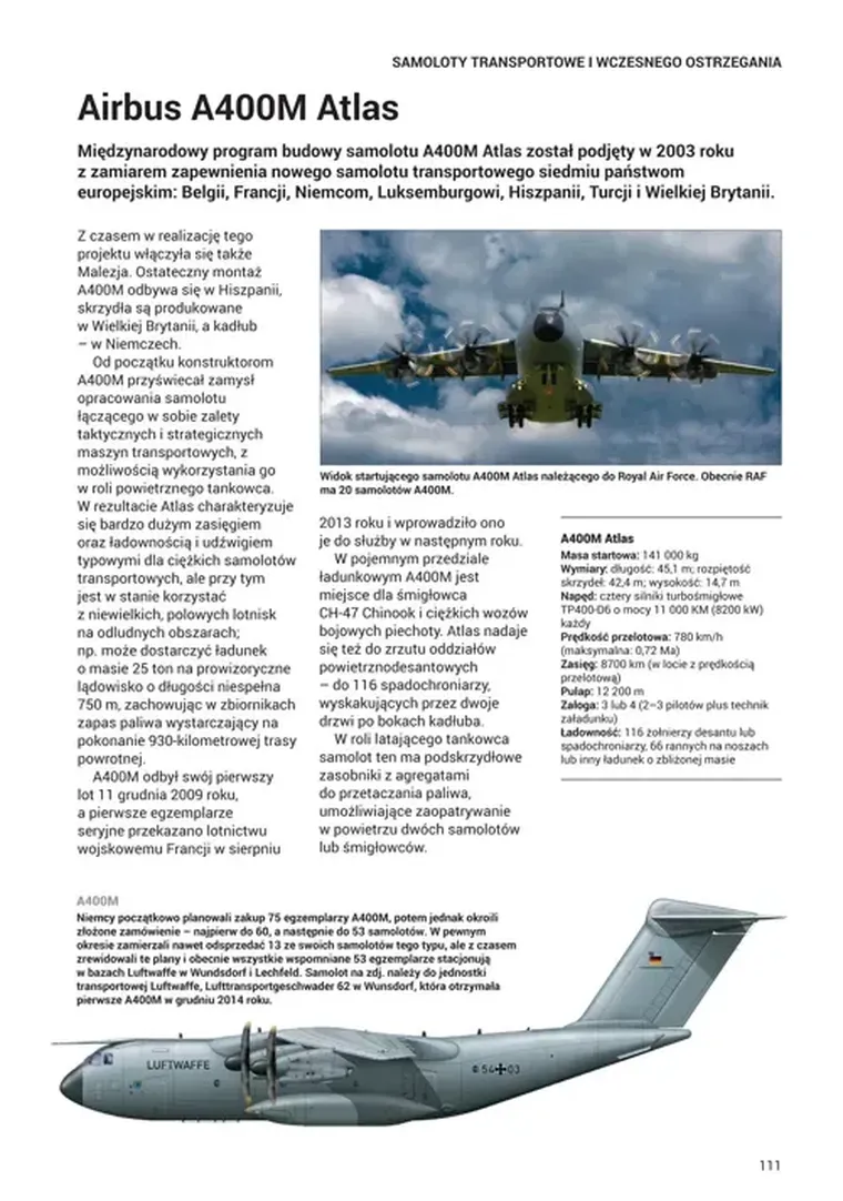 Współczesne samoloty bojowe. Myśliwce, bombowce, samoloty rozpoznawcze