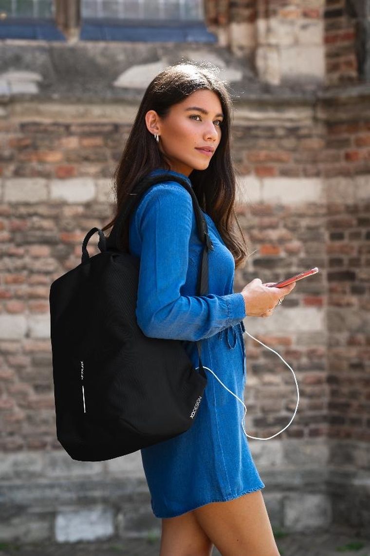 XD Design, plecak antykradzieżowy, Bobby Soft, czarny