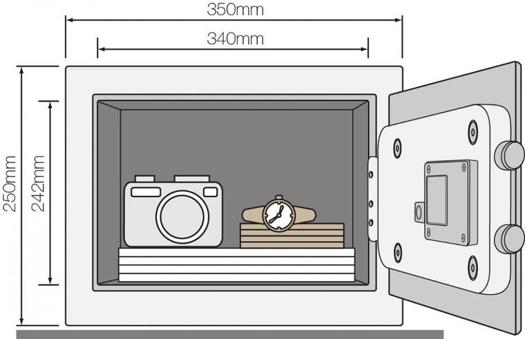 Yale, Medium Electronic Value Safe, sejf podstawowy, YSV domowy
