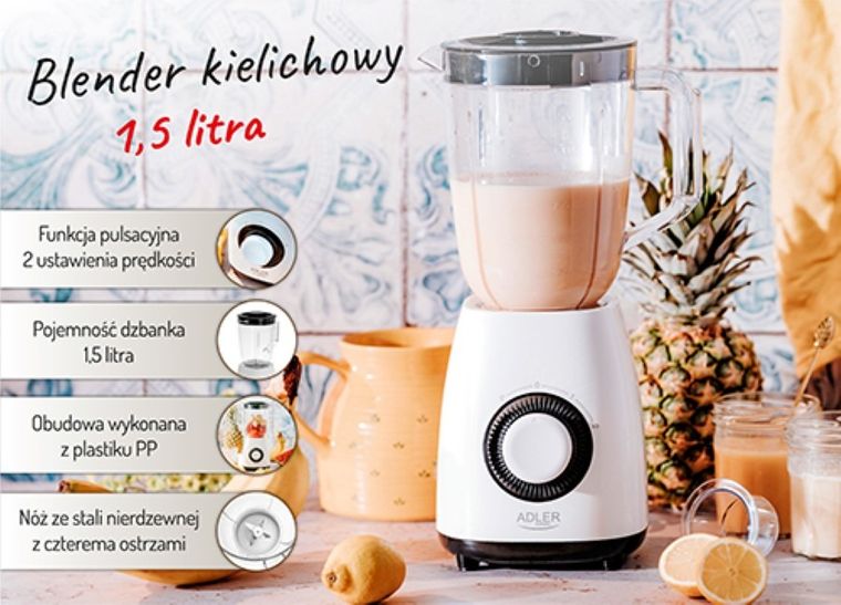 Adler, blender kielichowy, AD 4085, 1,5l