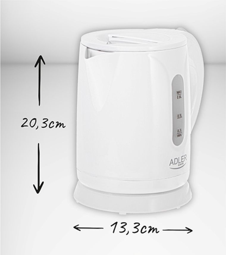 Adler, czajnik plastikowy, 0,8l