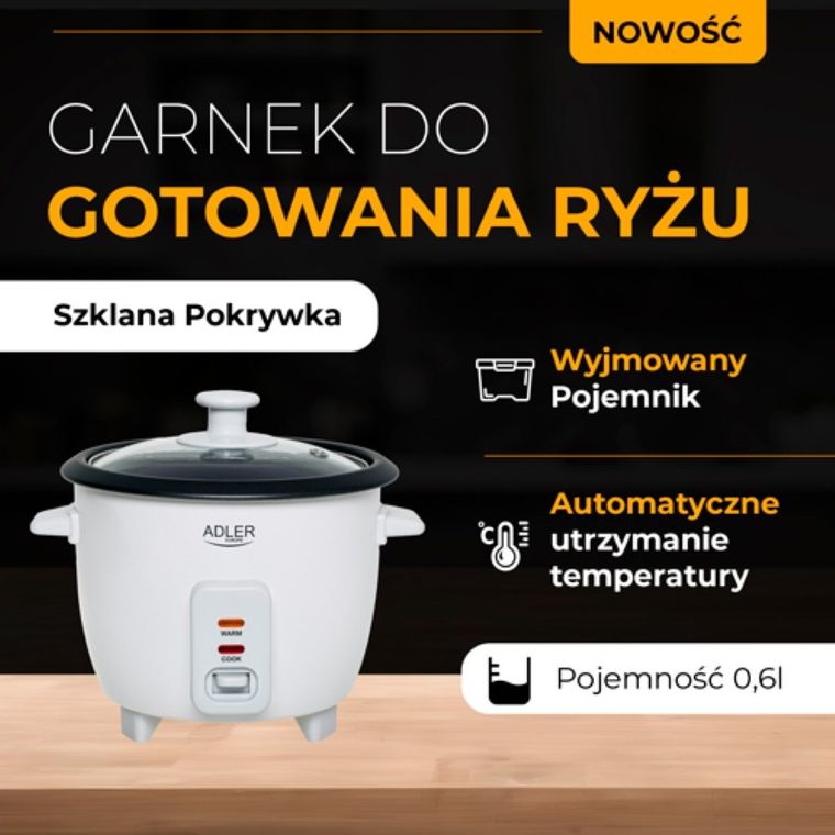 Adler, garnek do gotowania ryżu, 0,6l