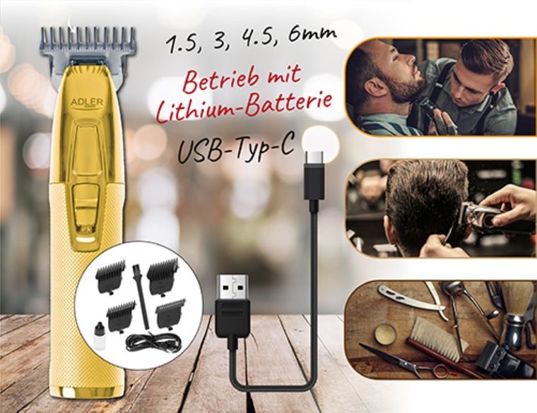 Adler, trymer profesjonalny, USB, AD 2836G