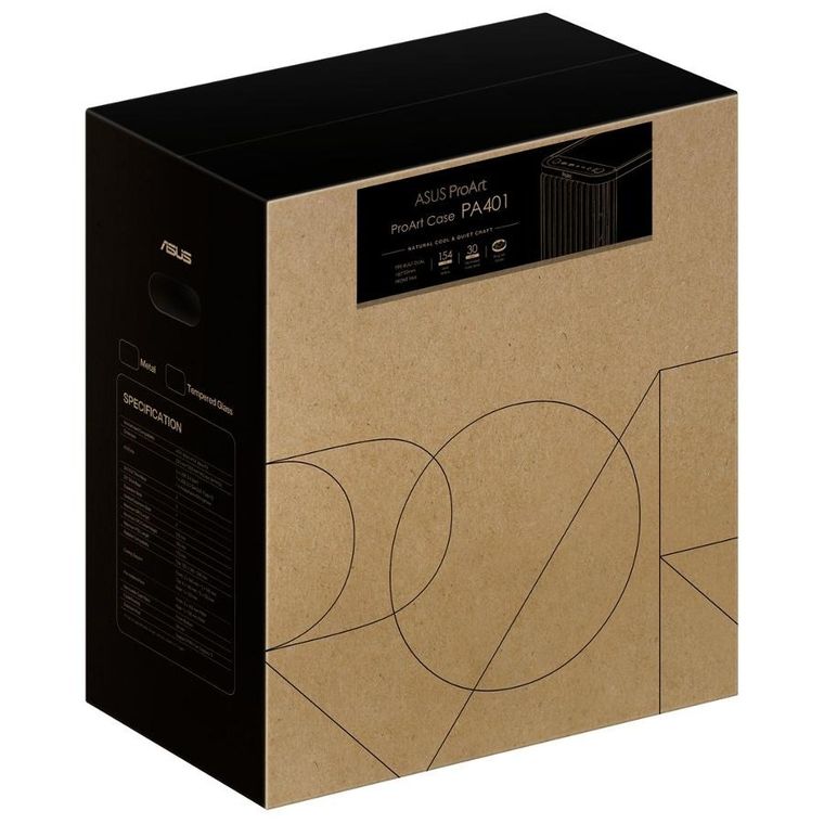 Asus, obudowa komputerowa, ProArt PA401, Wood Edition