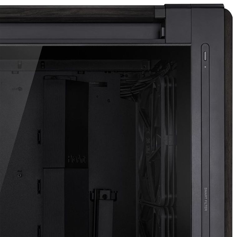 Asus, obudowa komputerowa, PROART PA602 WOOD TG PWM BLACK