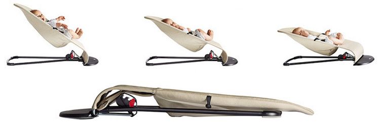 BabyBjörn, Balance Soft Woven, leżaczek + Googly Eyes, zabawka do leżaczka, ciemny szary