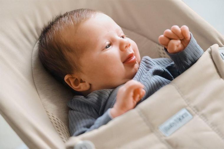 BabyBjörn, Balance Soft Woven/Jersey, leżaczek, Tri Fabric, jasny beż