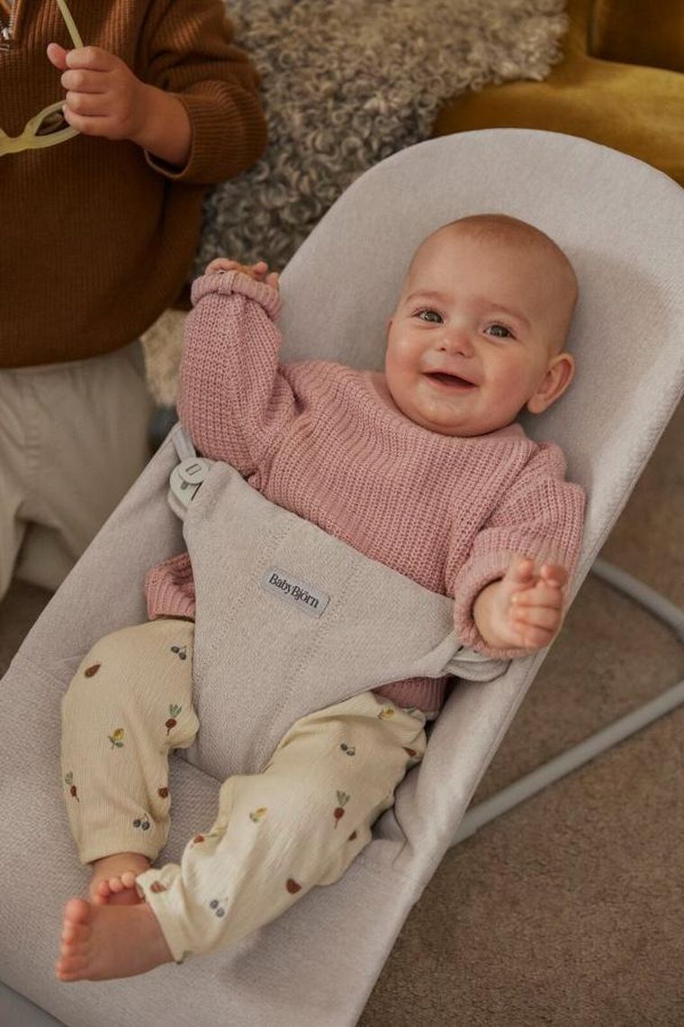 BabyBjörn, Bliss Woven, leżaczek bujaczek, melanżowy beżowy