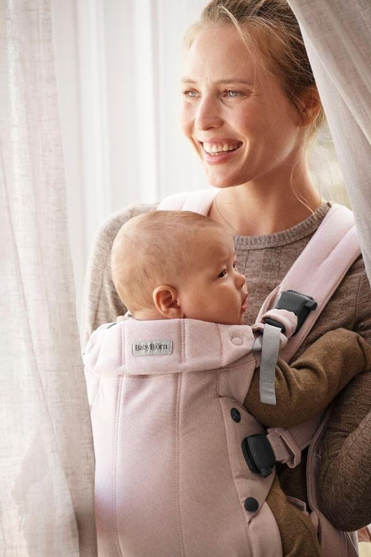 BabyBjörn, Harmony, Woven, nosidełko, jasny róż, melanż
