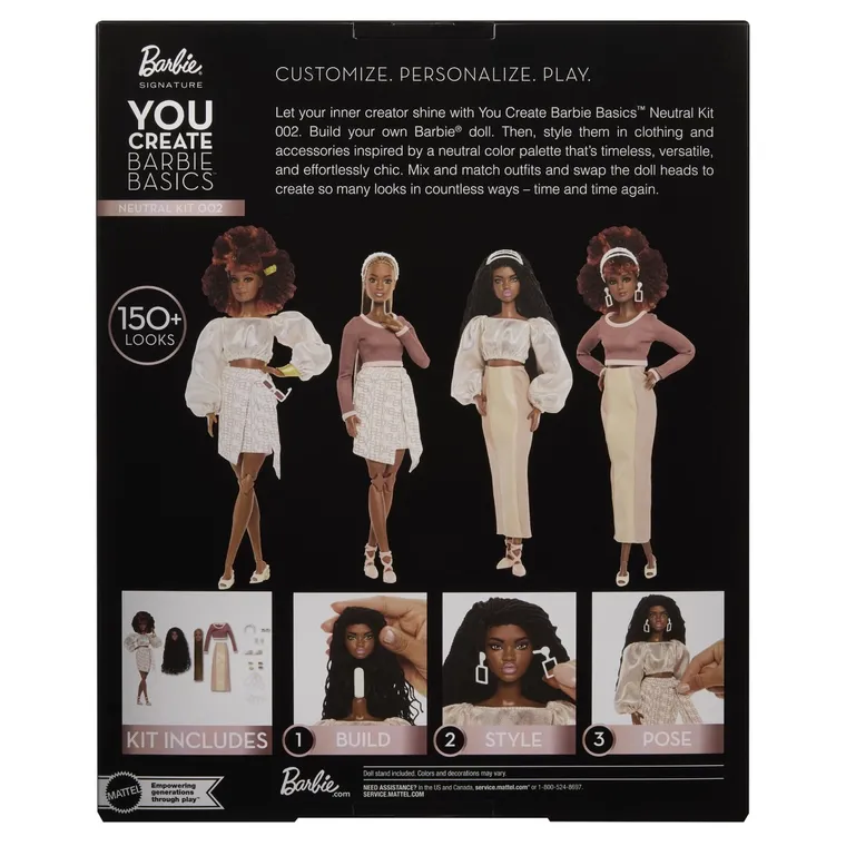 Barbie, You Create Barbie Basics, lalka kolekcjonerska, zestaw neutralny 002