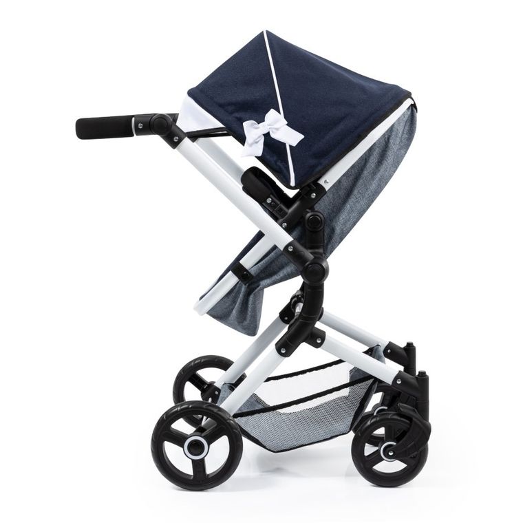 Bayer Design, Neo Vario Combi, głęboki wózek dla lalek z torbą, granatowy