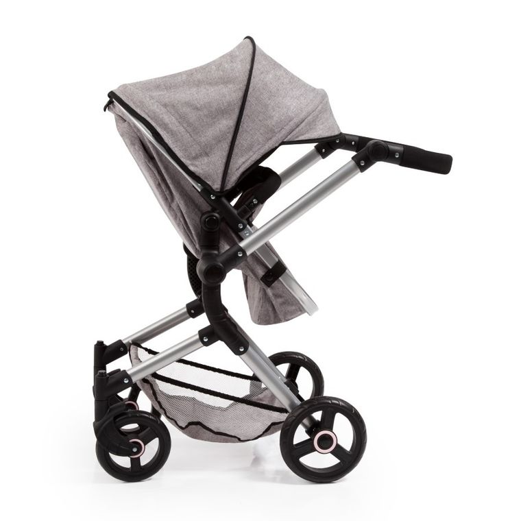 Bayer Design, Neo Vario Combi, głęboki wózek dla lalek z torbą, szary z koroną