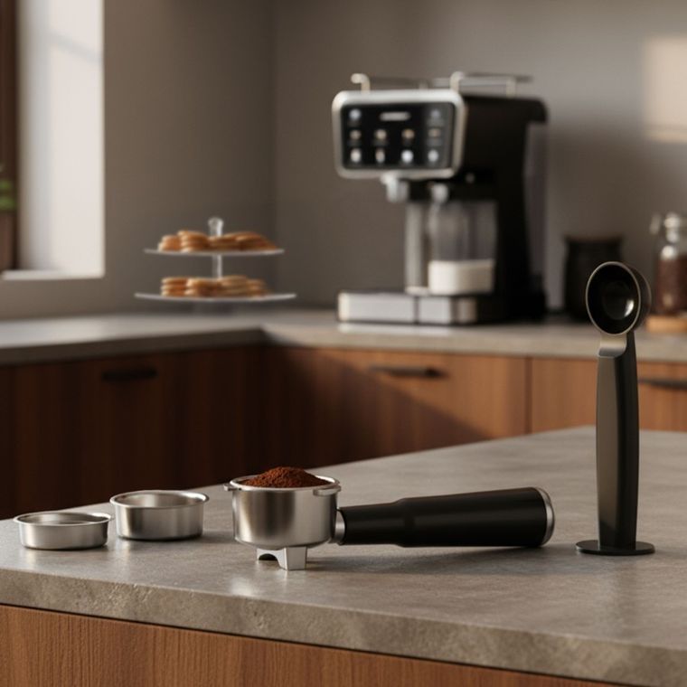 Berdsen, ekspres do kawy kolbowy, ze spieniaczem do mleka, 20 bar, czarny, BD-773