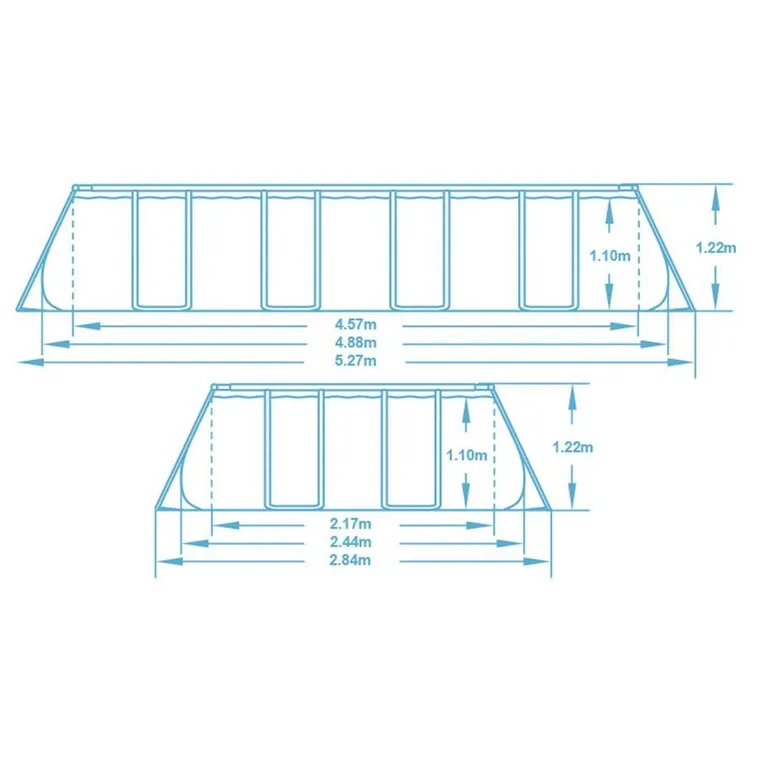 Bestway, basen ogrodowy, stelażowy, 10w1, 488-244-122 cm