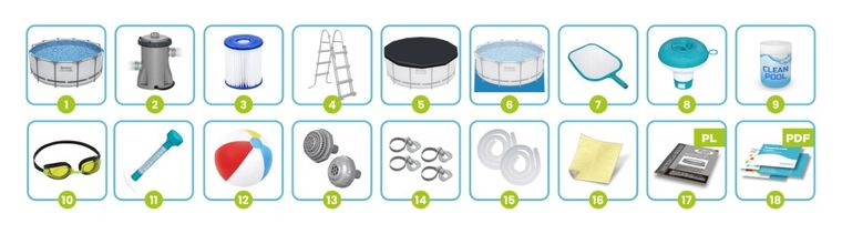 Bestway, basen ogrodowy, stelażowy, 366-122 cm