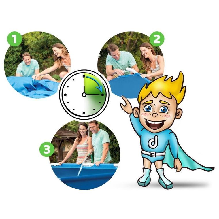 Bestway, basen ogrodowy, stelażowy, 400-211-81 cm, 4w1