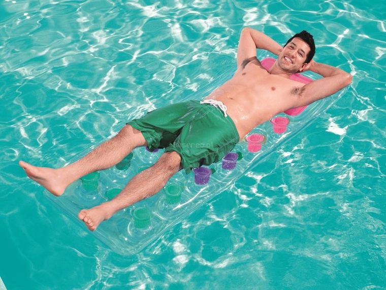 Bestway, materac plażowy z okienkiem, przeźroczysty, 188-71 cm