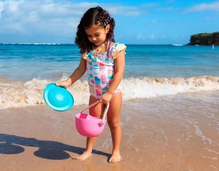 Bibio, wiaderko do piasku z sitkiem, fiolet