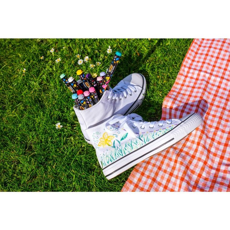 Bic, Intensity Classic Paint, markery akrylowe, białe, 12 szt.