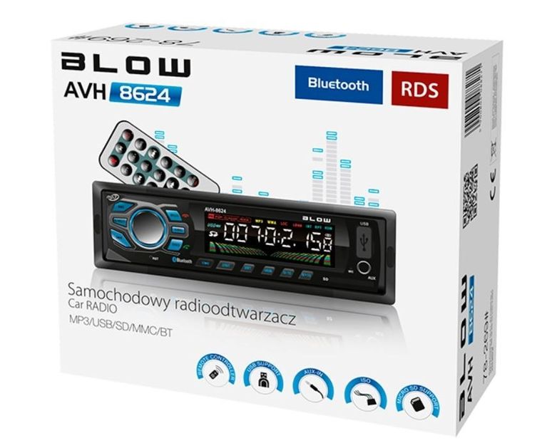 Blow, radio samochodowe, AVH-8624 MP3/USB/SD/MMC/BT