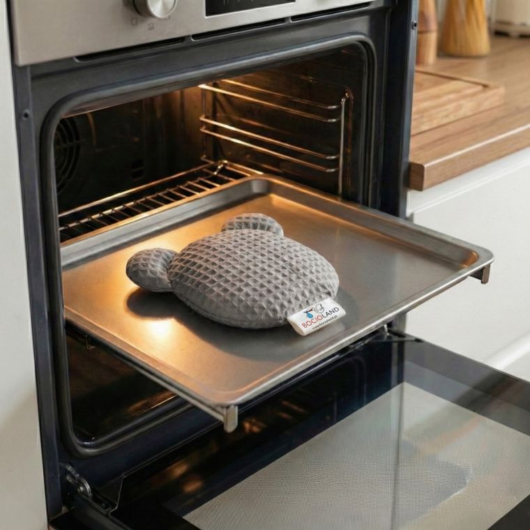 Bocioland, Miś, termofor z pestek wiśni z lawendą, wafel, szary