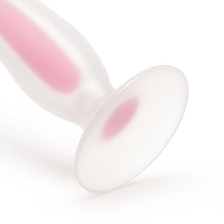 Bocioland, szczoteczka silikonowa w kształcie litery U do zębów, różowa