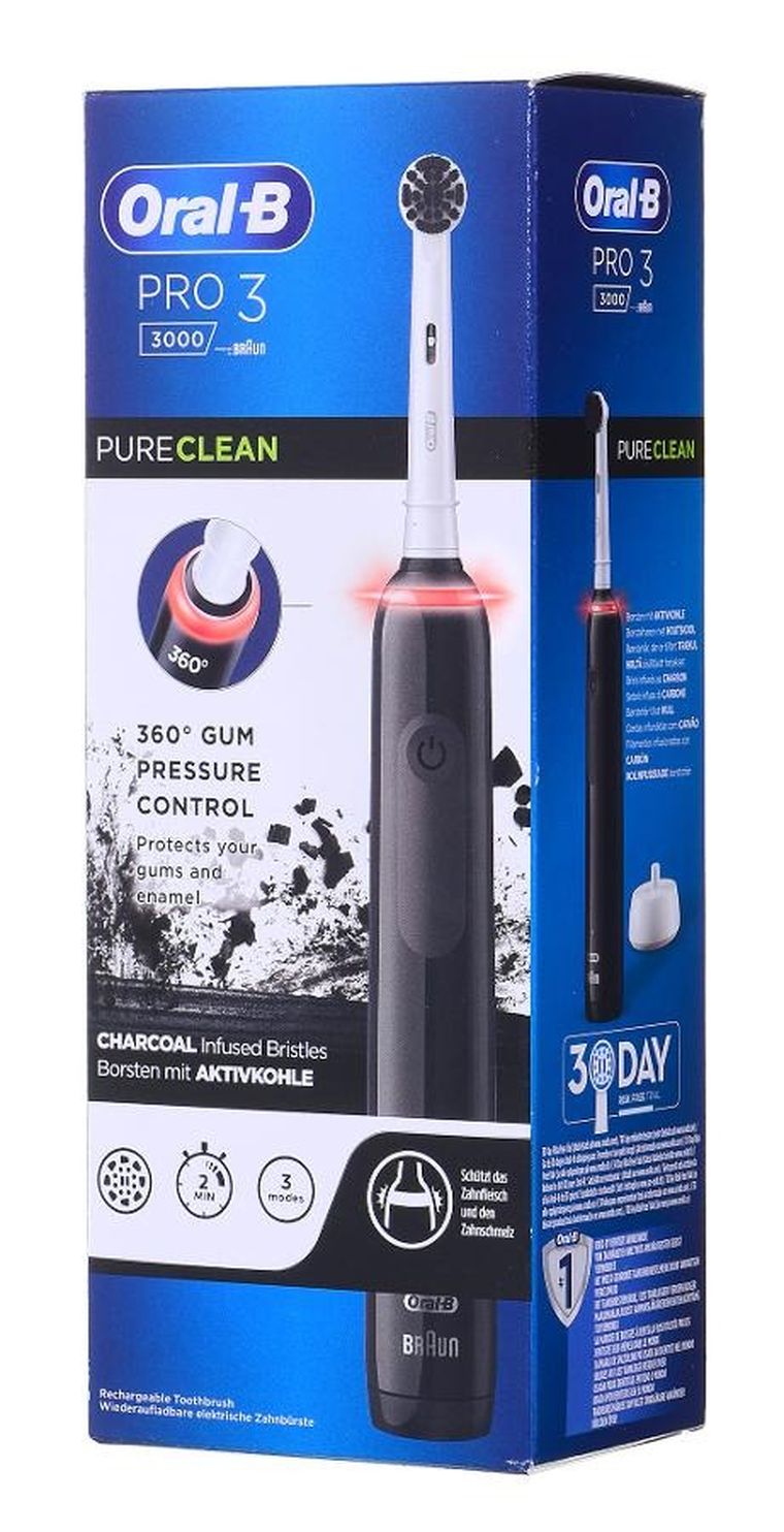 Braun, Oral-B, szczoteczka elektryczna, PRO3 3000, czarna
