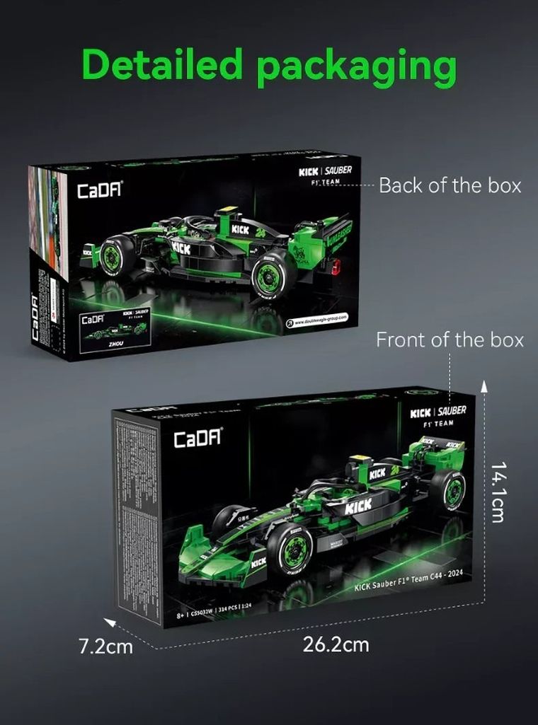 Cada, F1 Kick Sauber, pojazd, klocki konstrukcyjne, 314 elementów