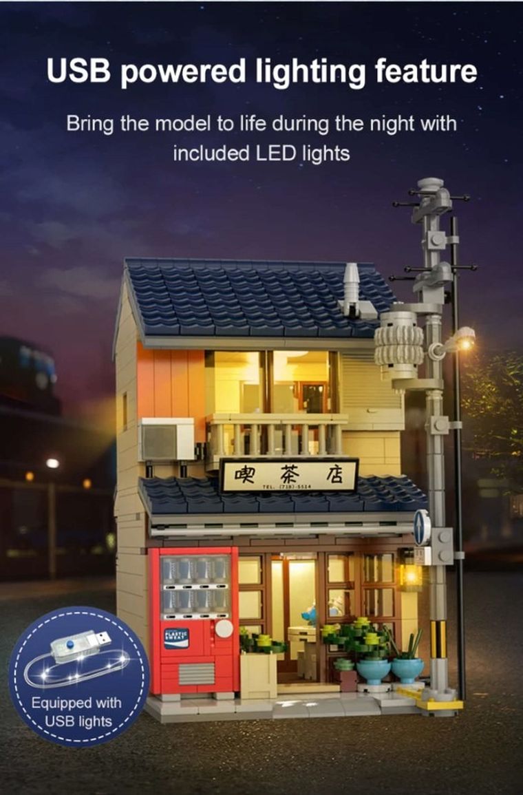 Cada, Japońska Herbaciarnia, klocki konstrukcyjne, 1200 elementów