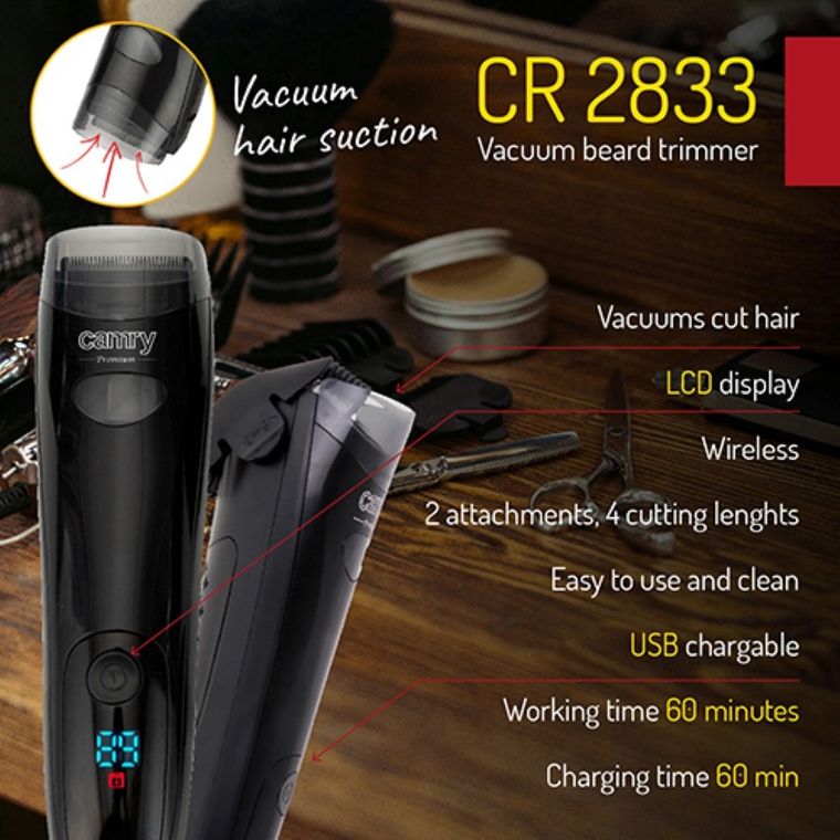 Camry, podciśnieniowy trymer do brody