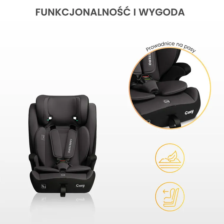 Caretero, Cosy i-Size, fotelik samochodowy, pink, 76-150 cm