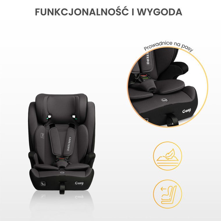 Caretero, Cosy i-Size, fotelik samochodowy, teal, 76-150 cm