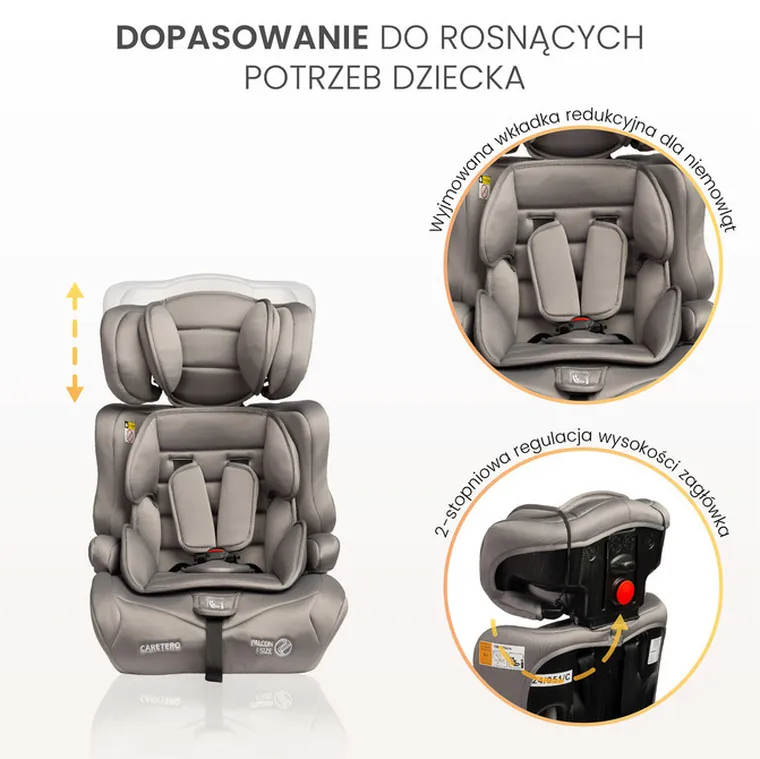 Caretero, Falcon, I-Size, fotelik samochodowy, navy, 76-150 cm