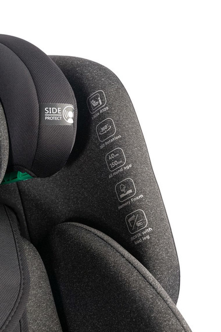 Caretero, Lumi, i-Size, fotelik samochodowy, dark grey, 40-150 cm