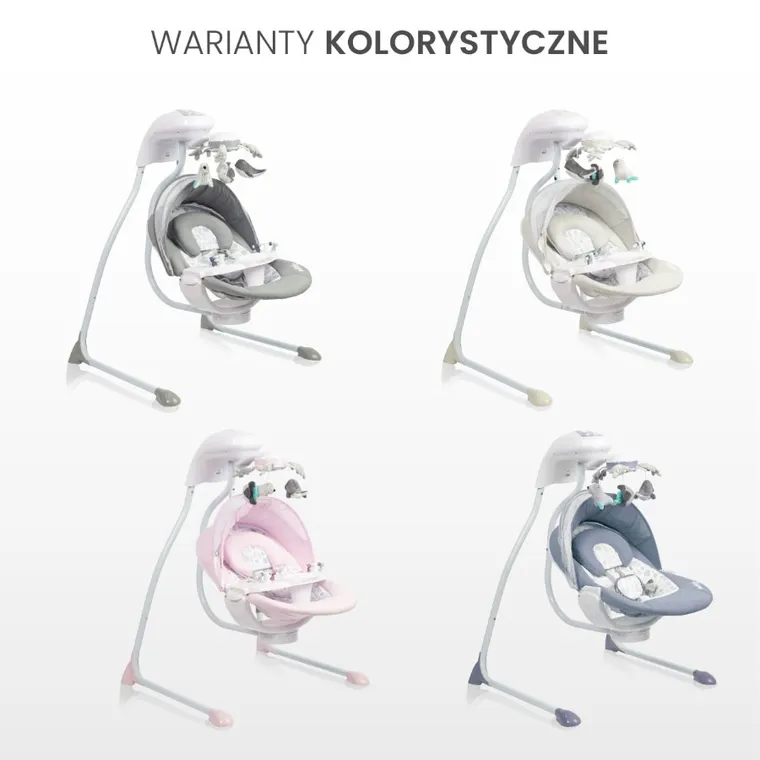 Caretero, Raffi, huśtawka elektryczna, light grey